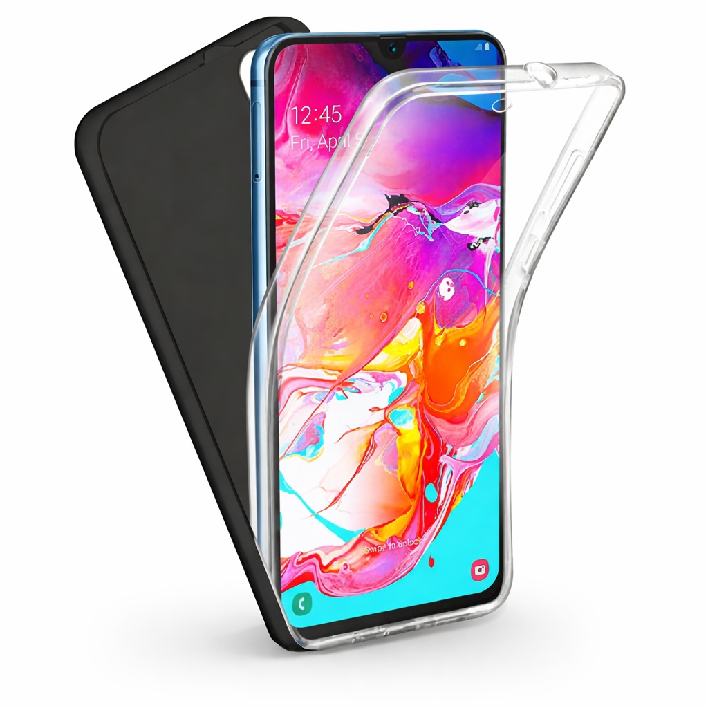 Πλήρης κάλυψη 360° εμπρός & πίσω για Samsung Galaxy A32 4G - Χρώμα: Μαύρο